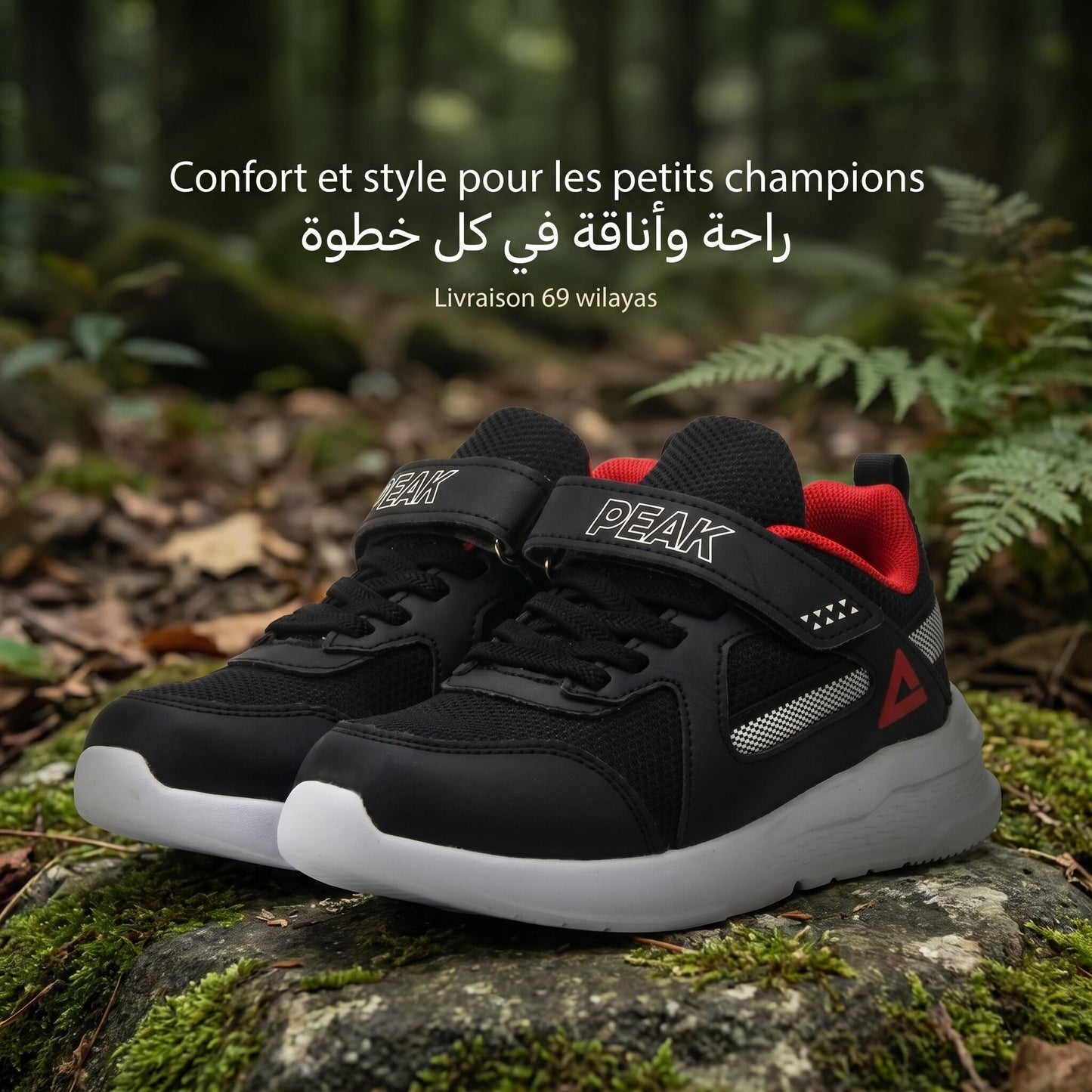 Peak Kids Casual Shoes Black