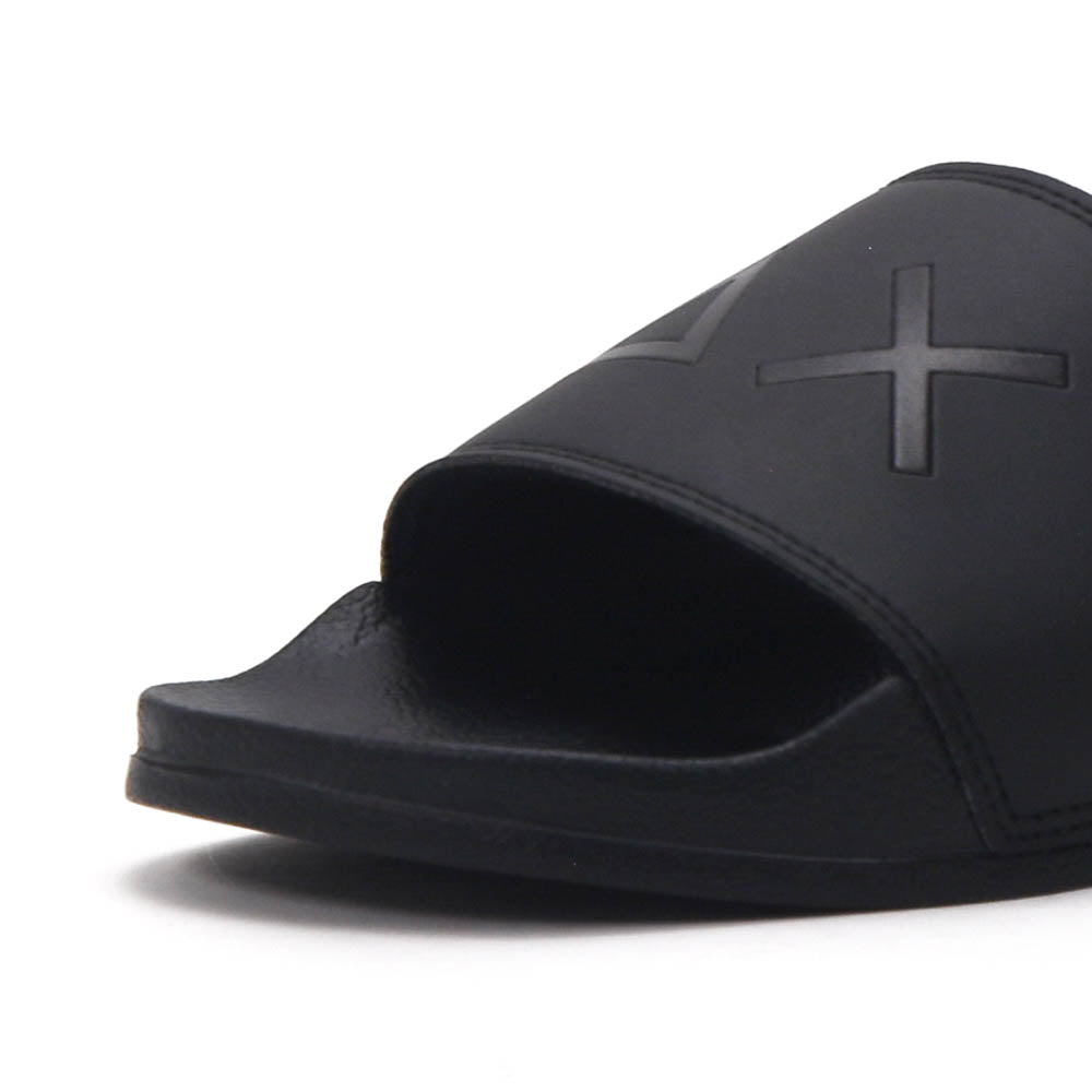 SUN68 Logo Black Slippers