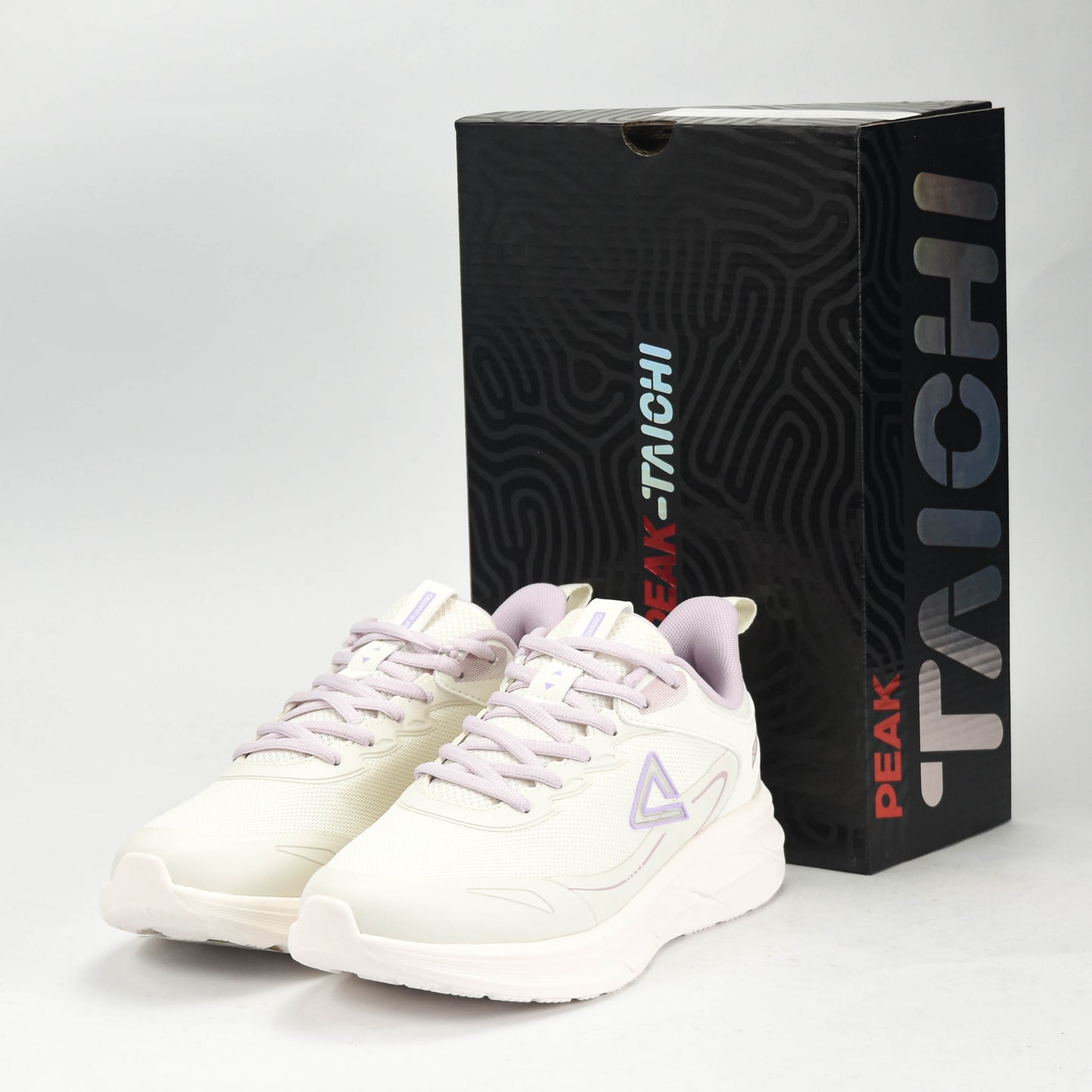 PEAK TRAINING RUNNING SHOES-WHITE/PURPLE
