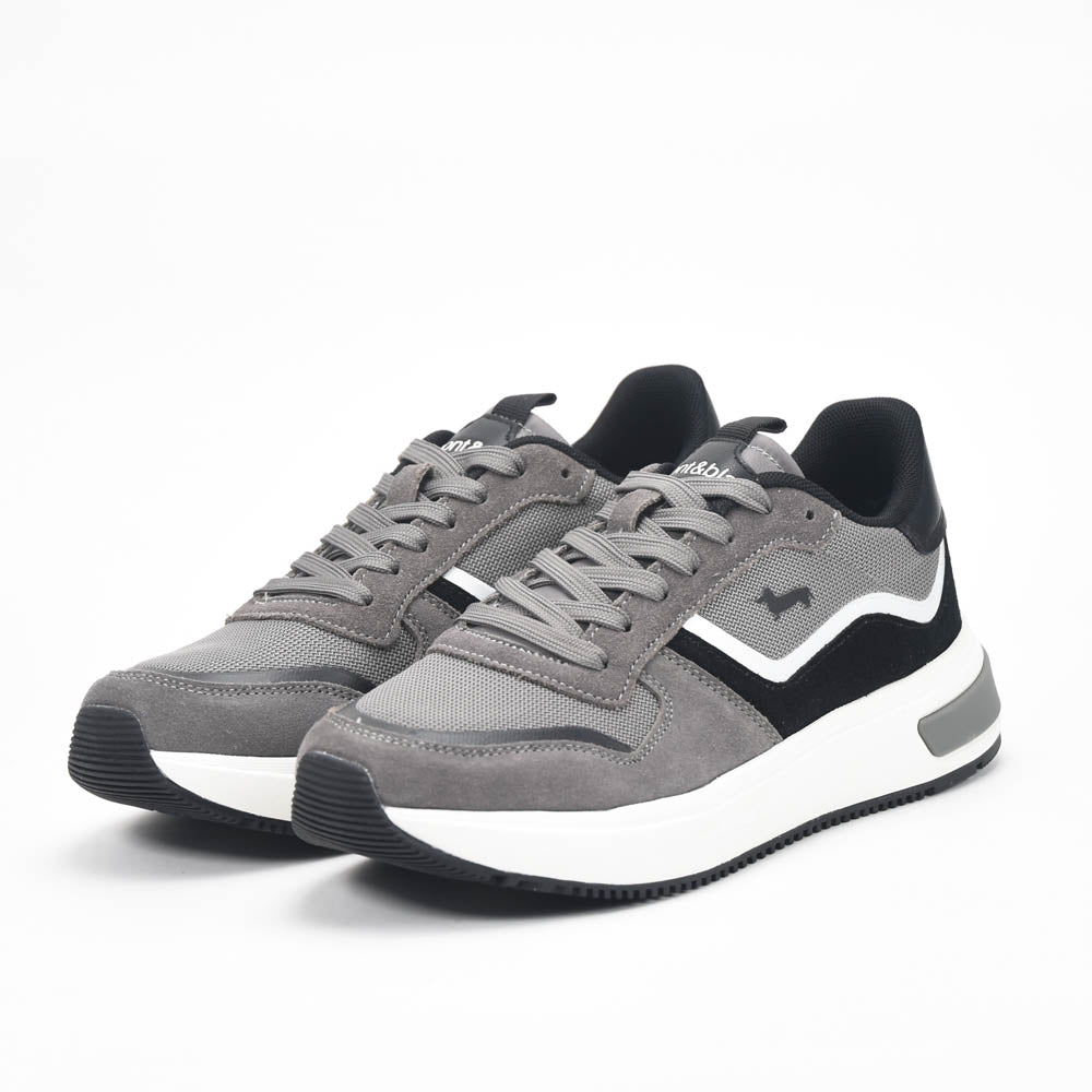 Harmont and Blaine Suede and Technical Fabric Sneakers