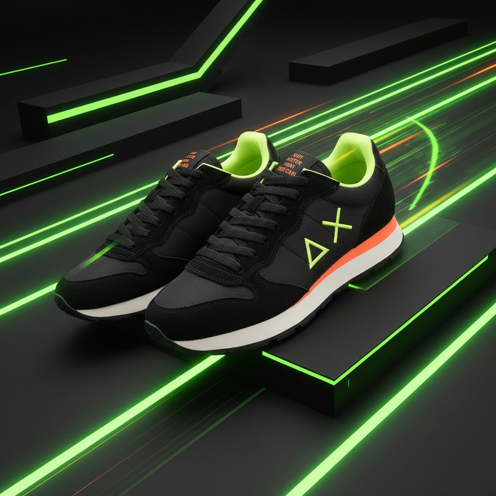 BASKET SUN68 TOM FLUO 11 NERO