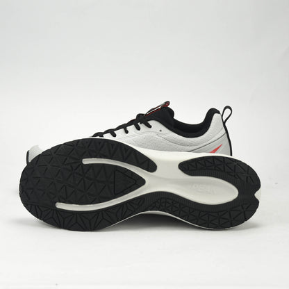 PEAK CUSHION RUNNING SHOES-LT.GREY/BLACK
