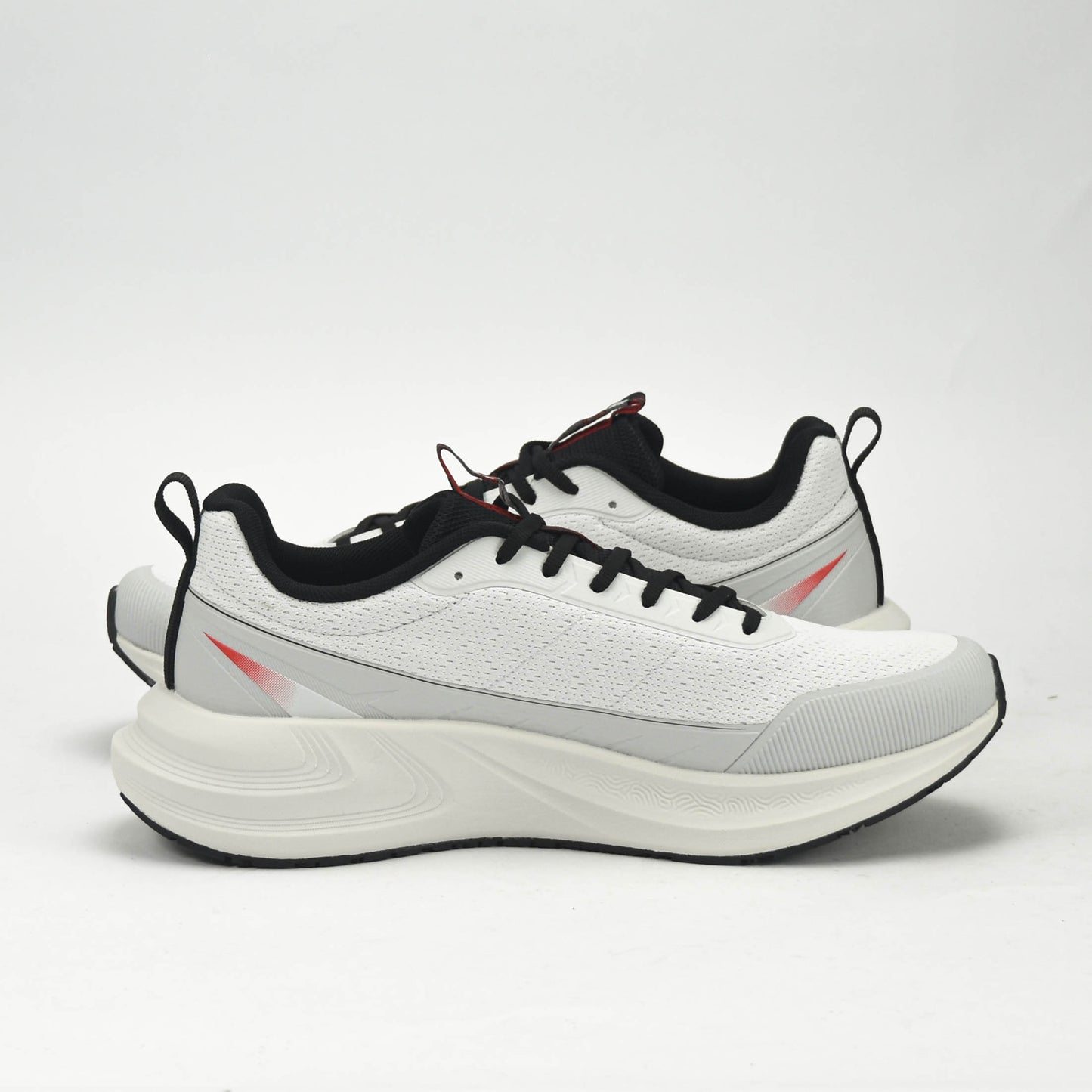 PEAK CUSHION RUNNING SHOES-LT.GREY/BLACK