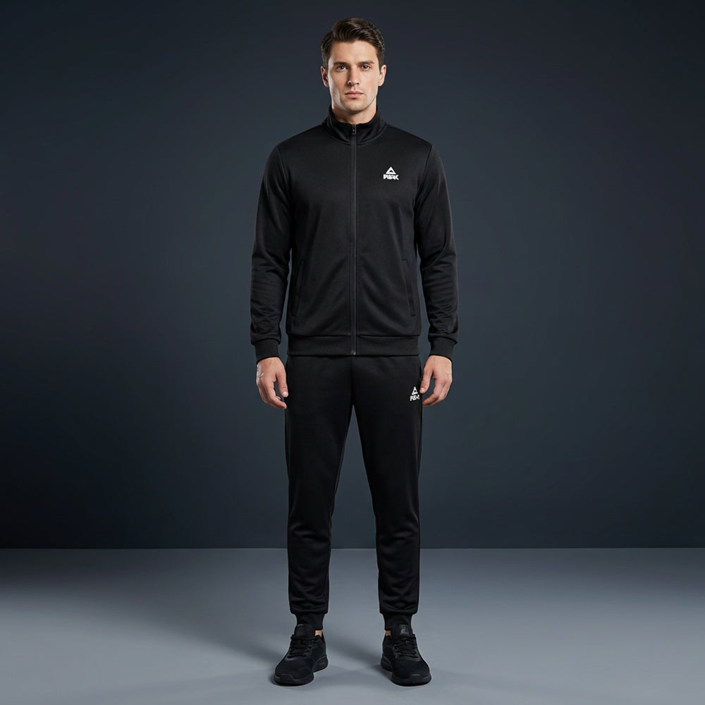 Peak Knitted Tracksuit Black