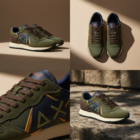 BASKET SUN68 JAKI WINTER 74 MILITARE SCURE