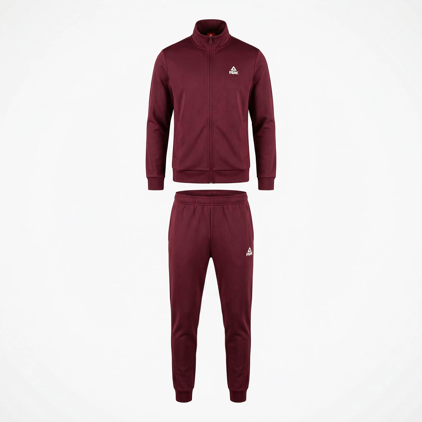 PEAK Knitted Tracksuit-Burgundy
