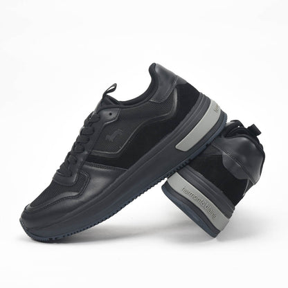 Harmont and Blaine Suede and Fabric Sneakers