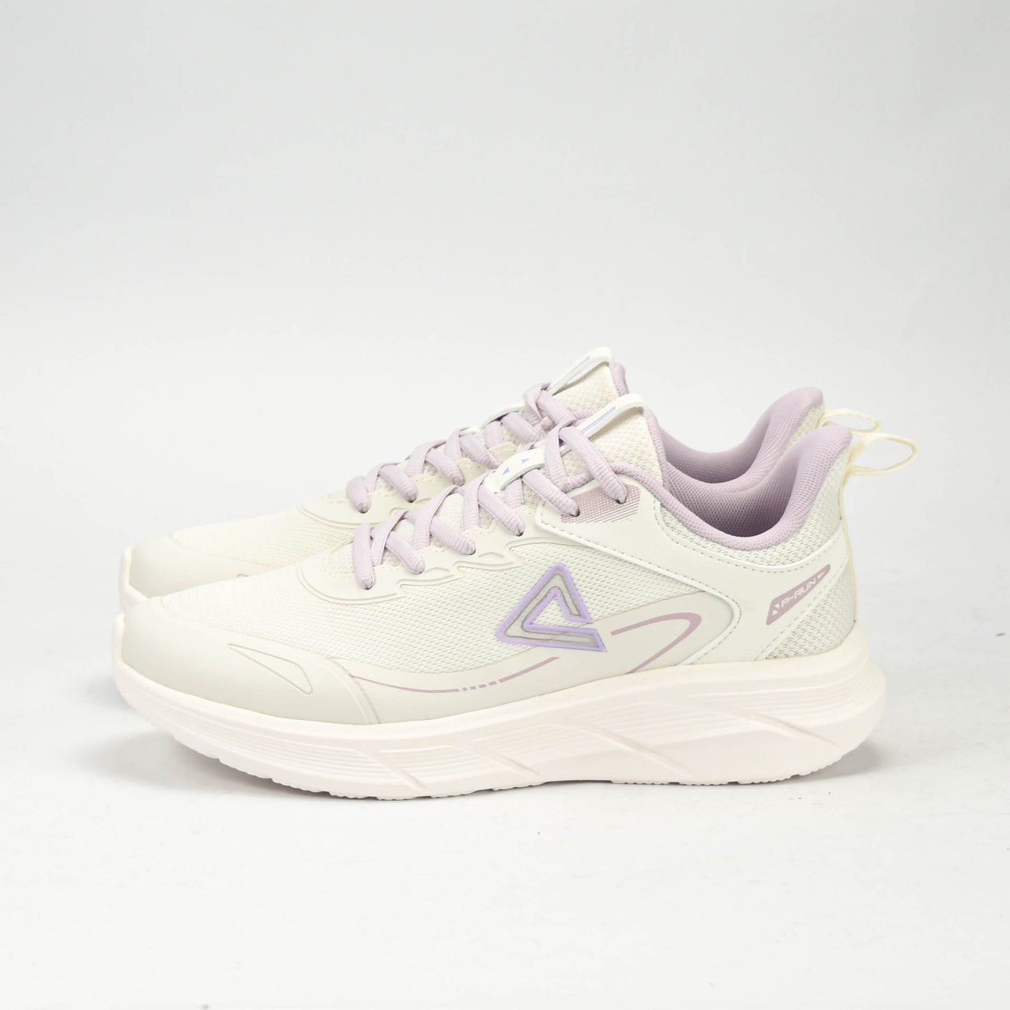 PEAK TRAINING RUNNING SHOES-WHITE/PURPLE