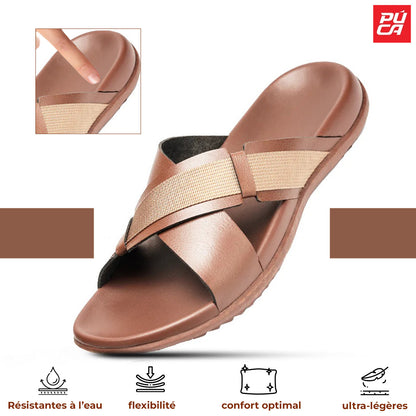 PUCA ROYAL SLIDER 02 BROWN.   11242